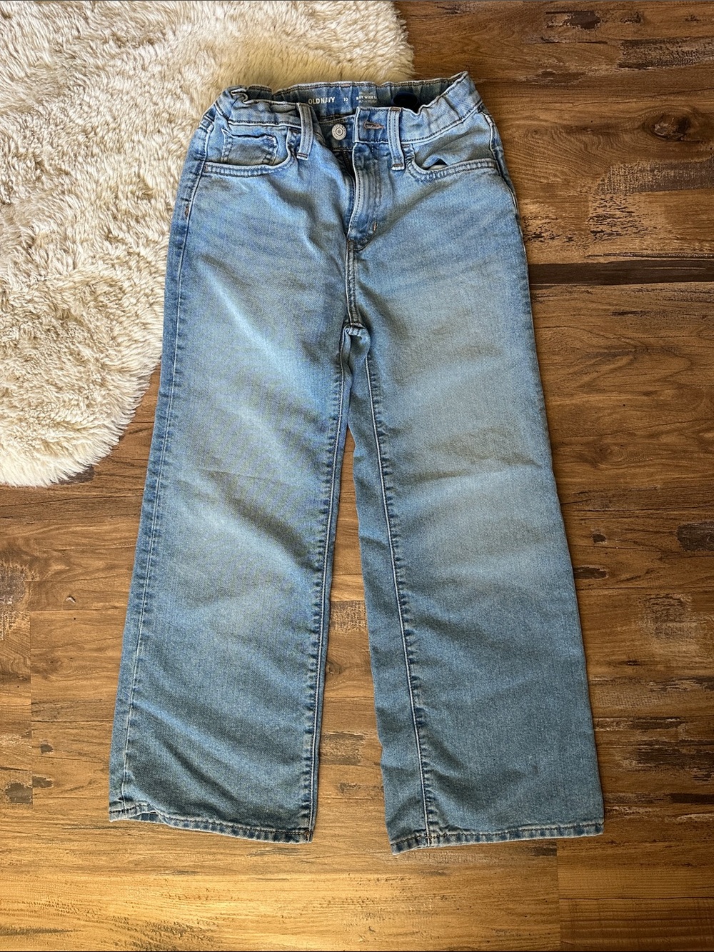 Old Navy Light Blue Wide-Leg Baggy Kids Jeans